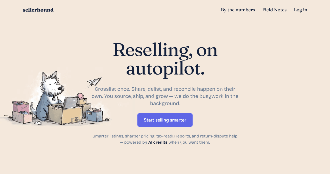SellerHound website screenshot