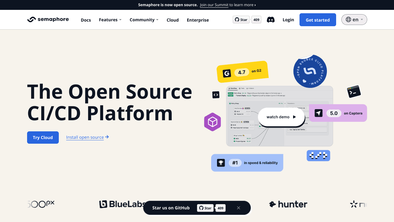 Semaphore Open Source CI/CD