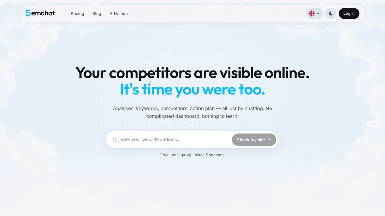 Semchat website screenshot