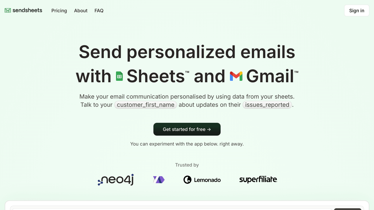 sendsheets 