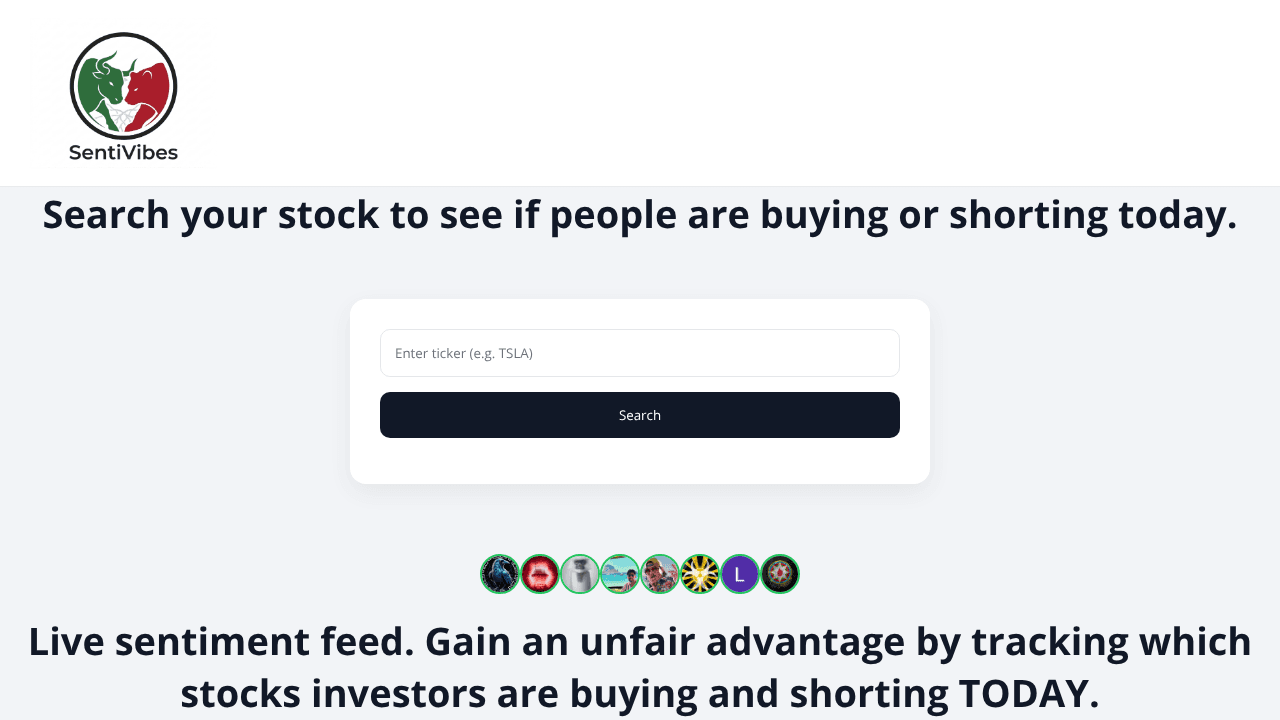 SentiVibes website screenshot