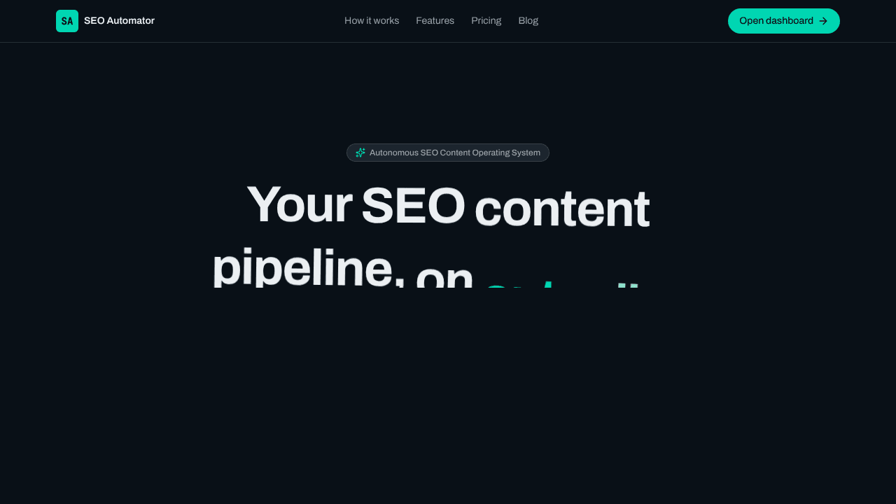 SEO Automator — Autonomous SEO website screenshot
