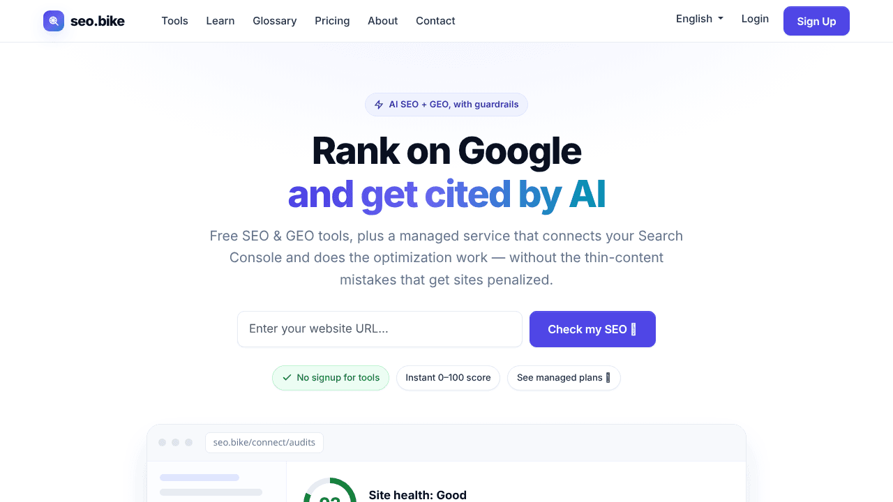 seo.bike website screenshot