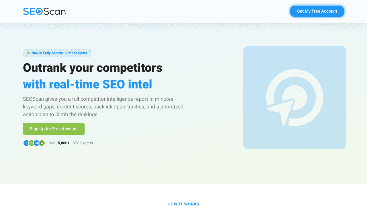 SEOScan website screenshot