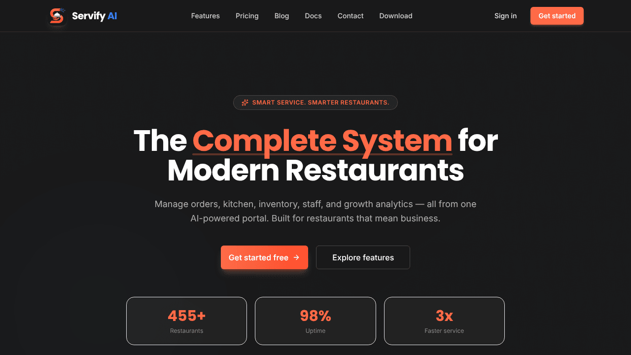 ServifyAi website screenshot