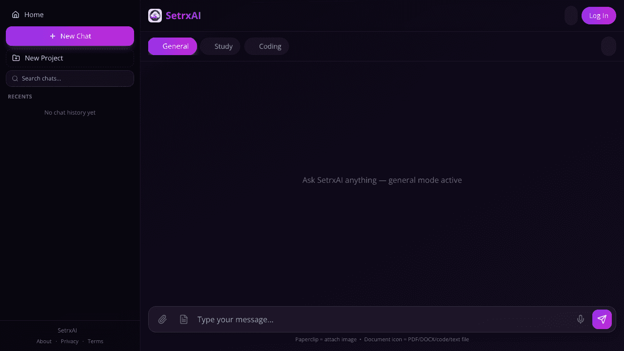 SetrxAI website screenshot