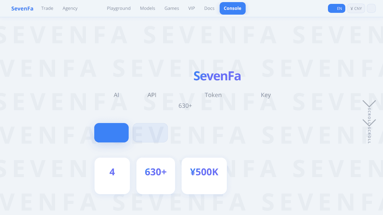 SevenFa AI Hub website screenshot