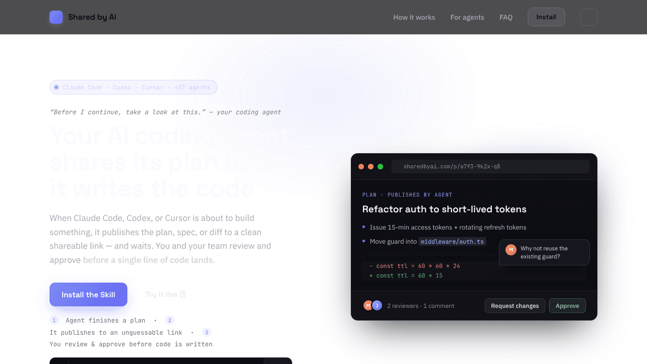 Shared By AI  website screenshot