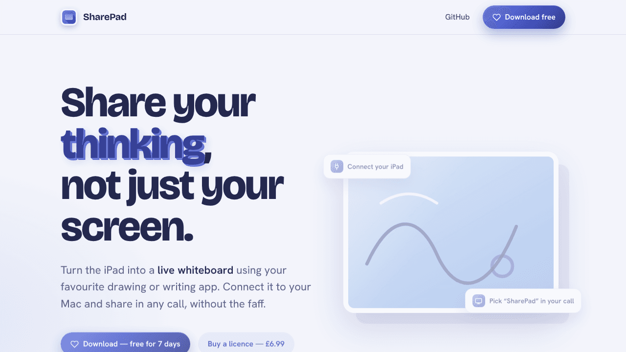 SharePad website screenshot