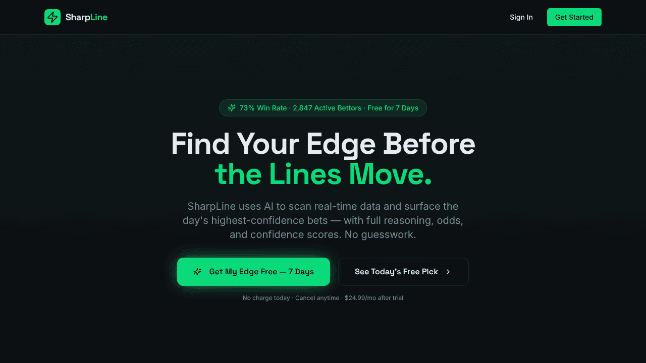 SharpLine website screenshot