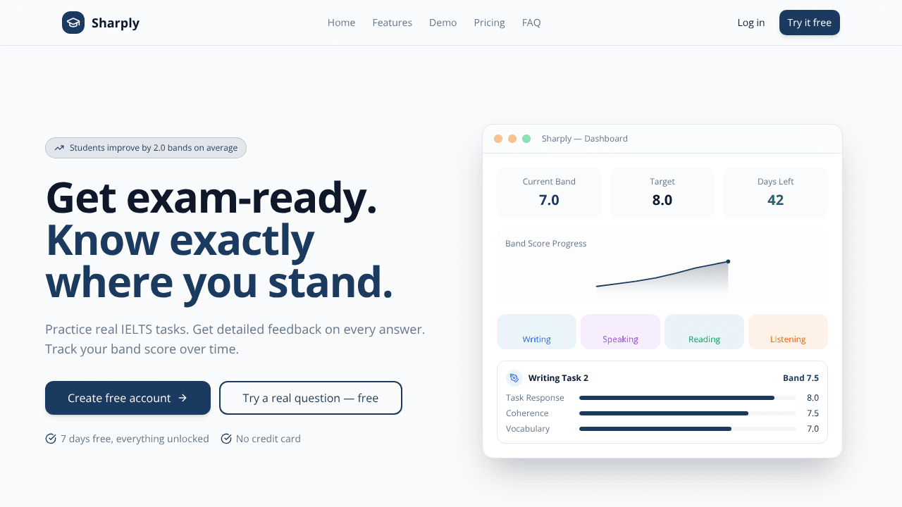 Sharply website screenshot