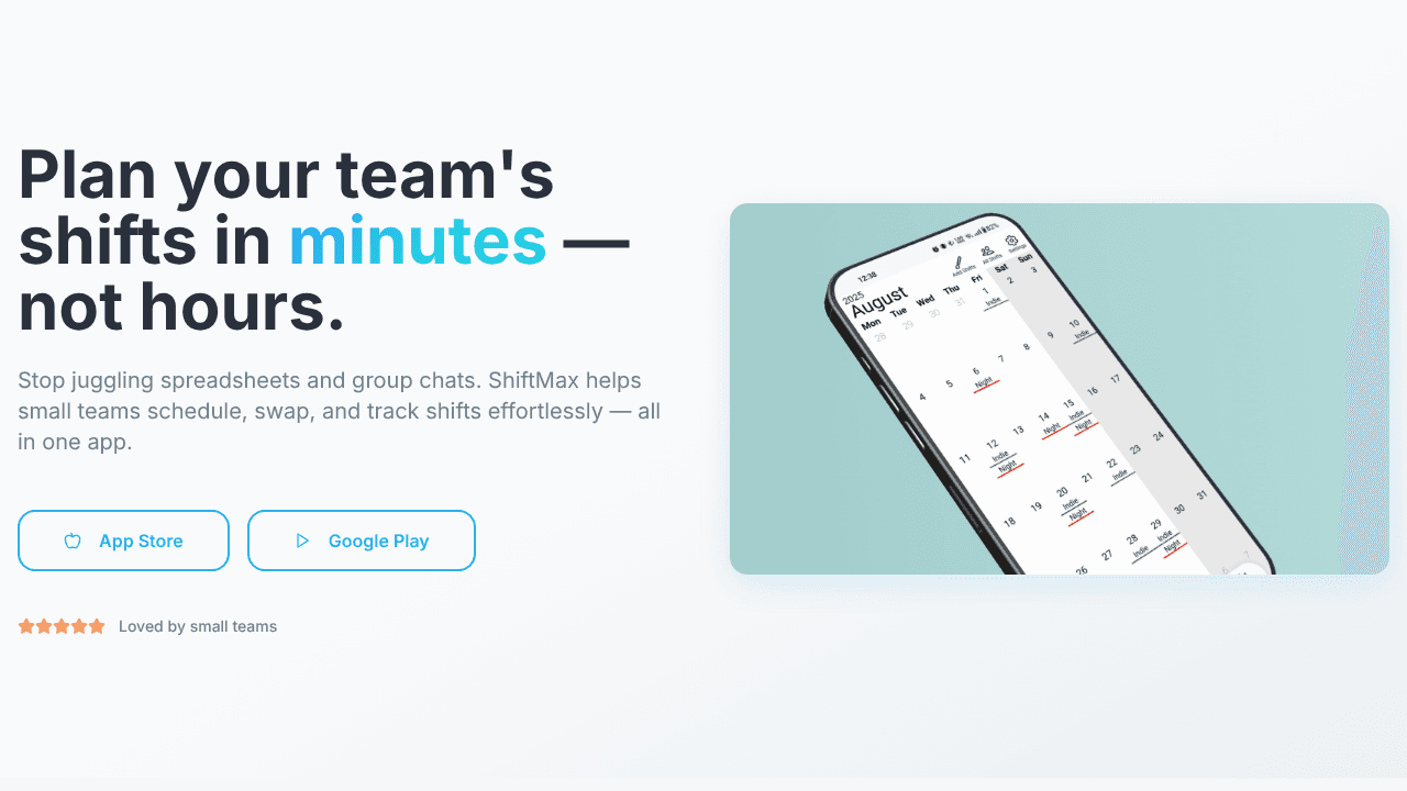 ShiftMax website screenshot