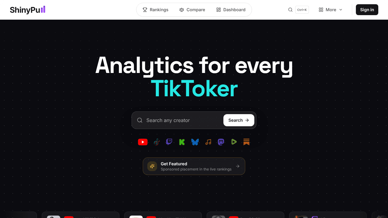 ShinyPull website screenshot
