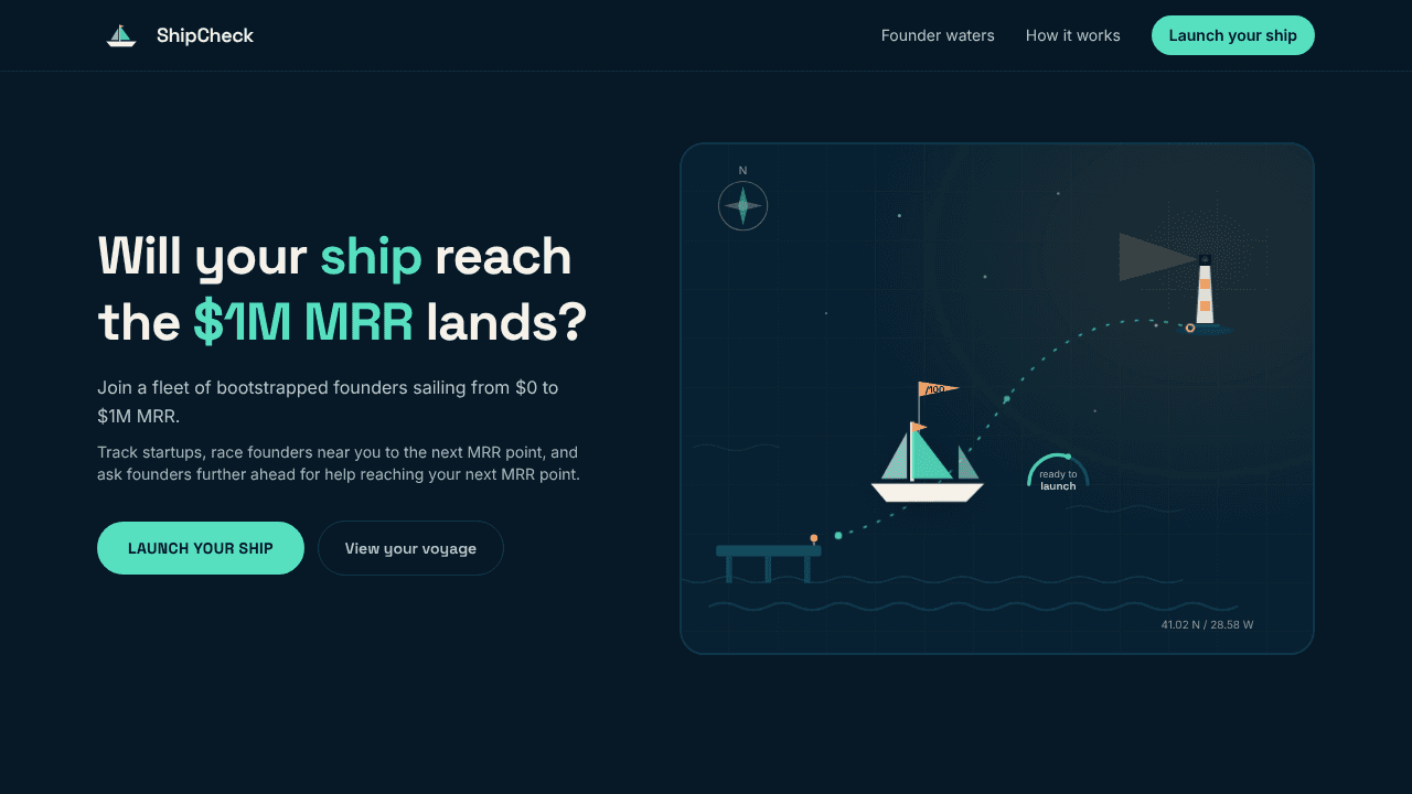 ShipCheck website screenshot