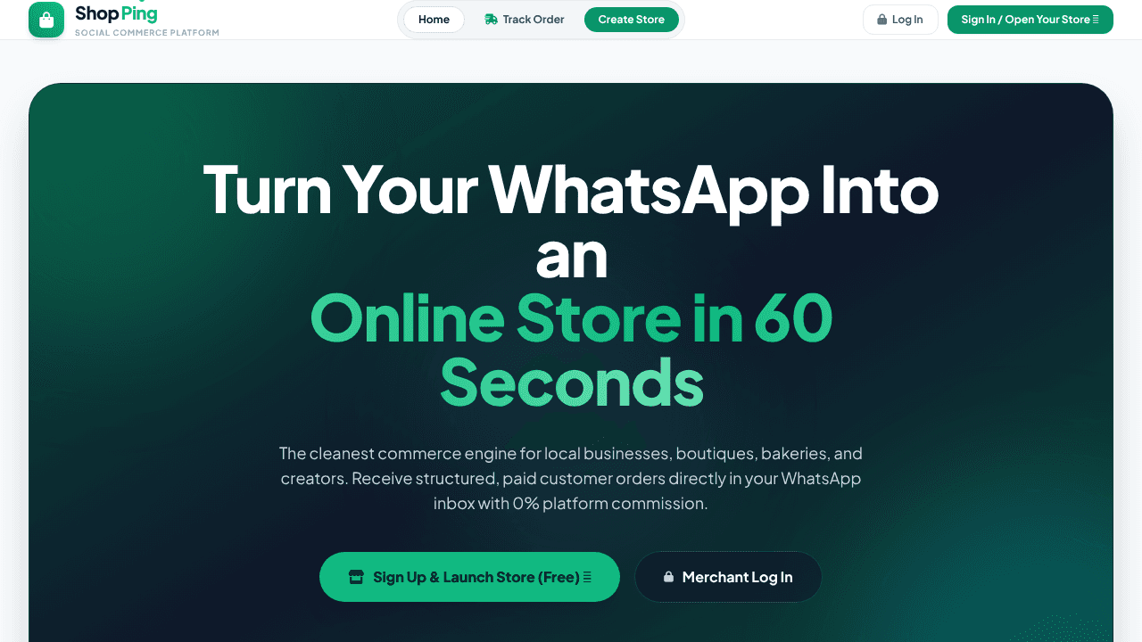 ShopPing website screenshot