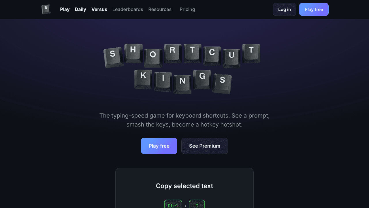 Shortcut Kings website screenshot