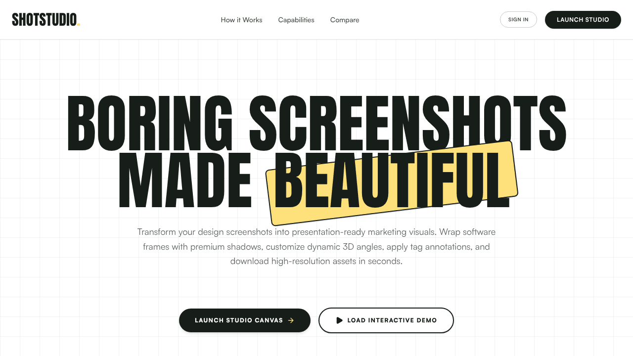 ShotStudio Pro website screenshot