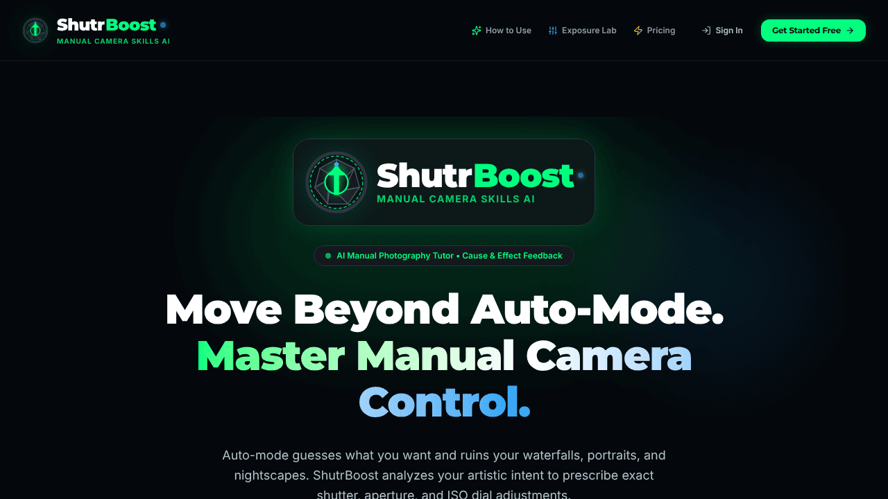 ShutrBoost website screenshot