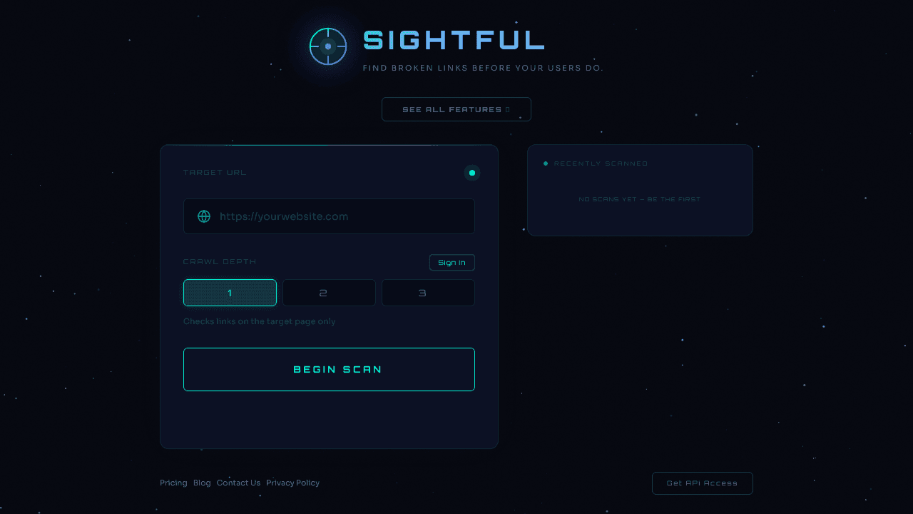 Sightful website screenshot