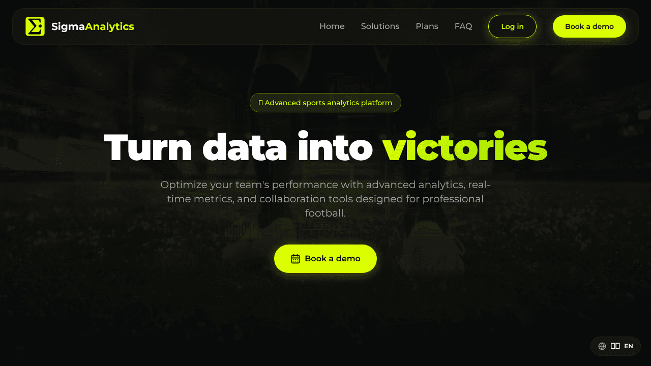 Sigma Analytics website screenshot