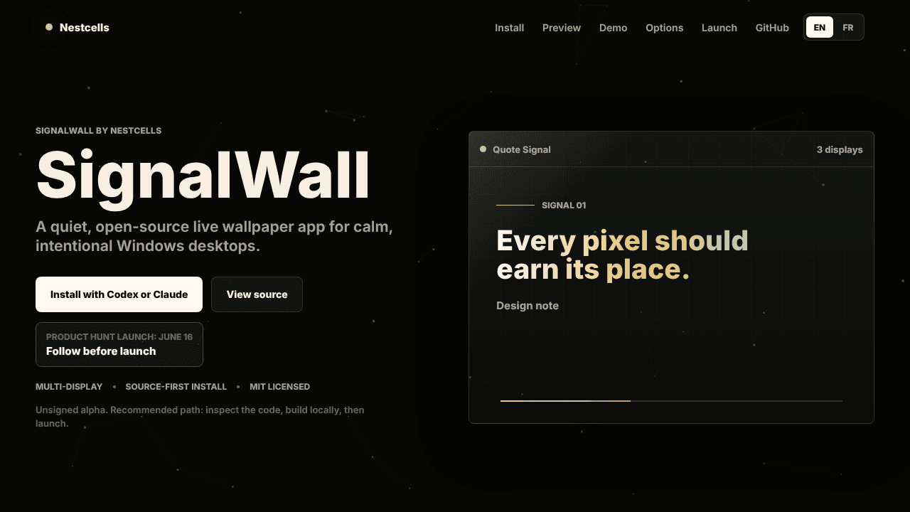 SignalWall website screenshot