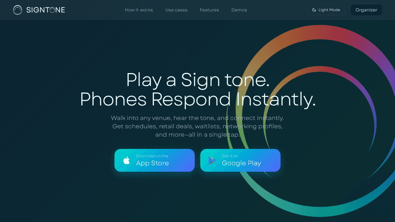 Signtone ( The Audio QR ) website screenshot