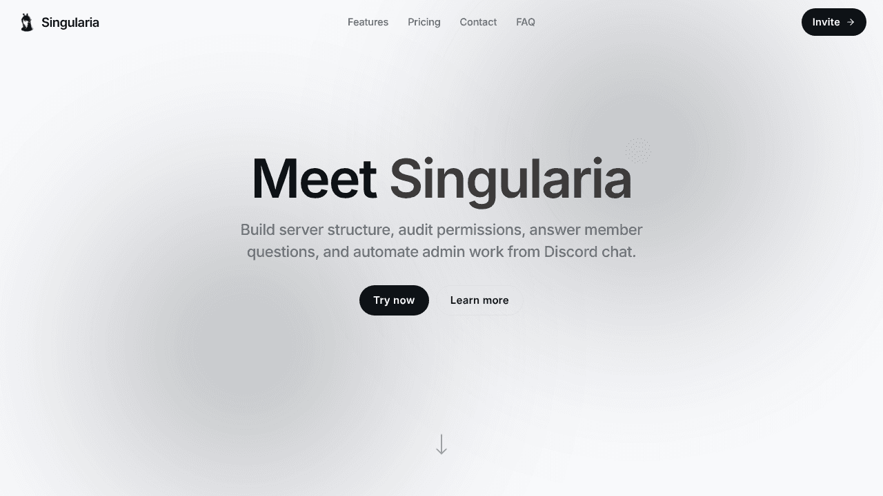 Singularia website screenshot
