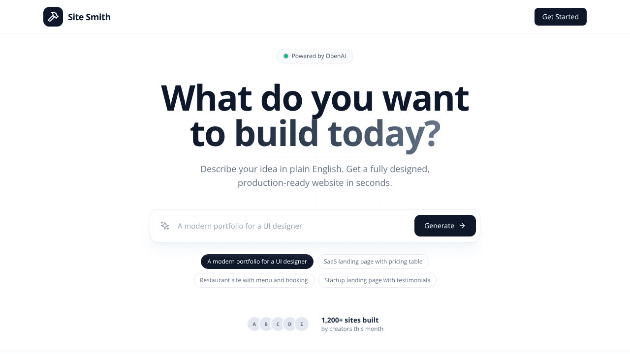 Site Smith website screenshot