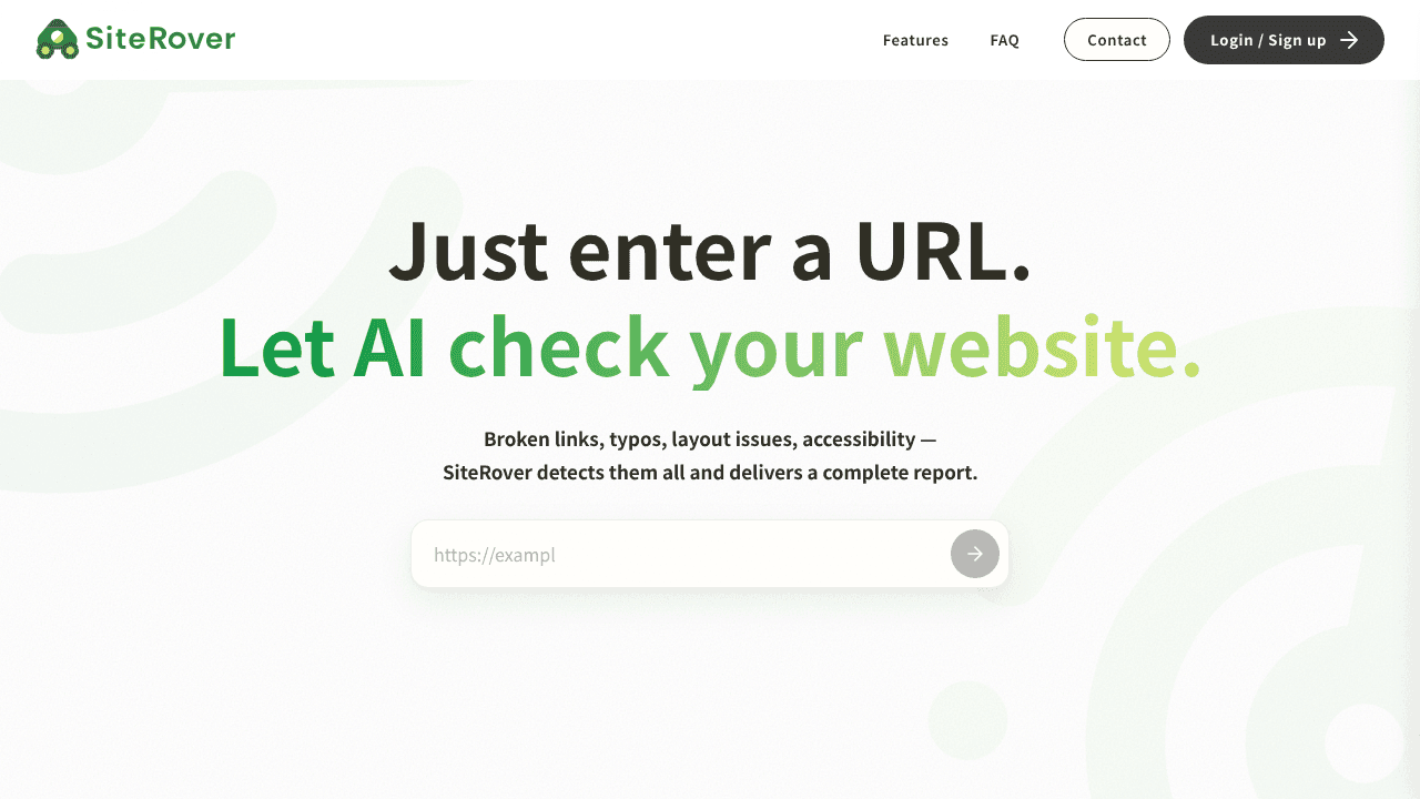 SiteRover website screenshot