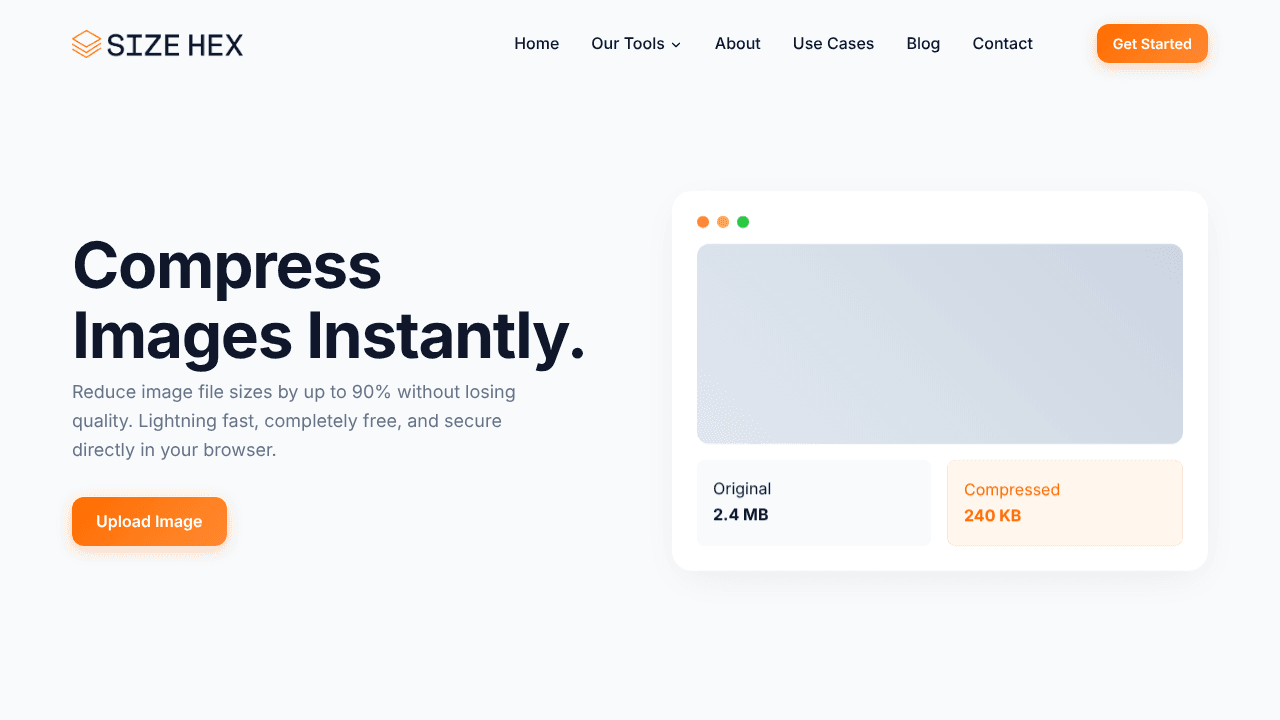 SizeHex website screenshot