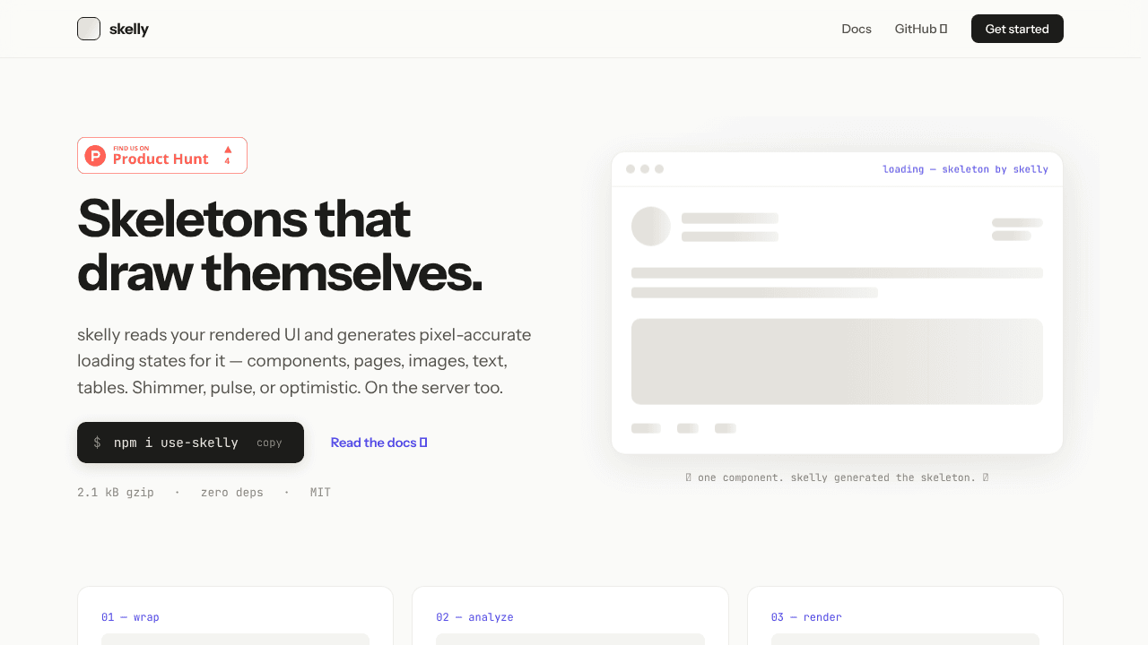 Skelly website screenshot