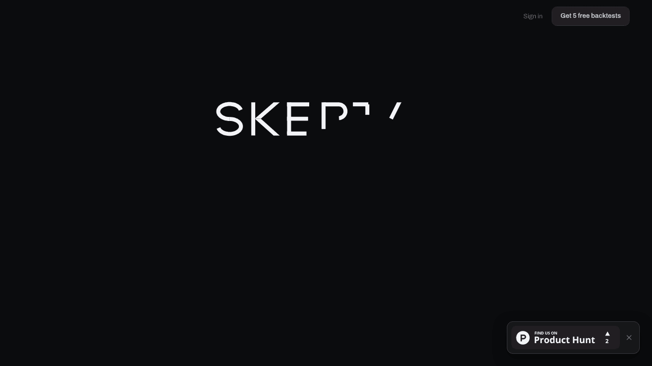 Skeptic website screenshot