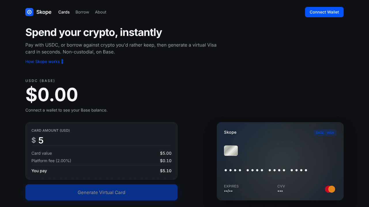 Skope website screenshot