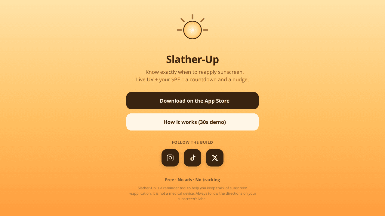 Slather-Up website screenshot