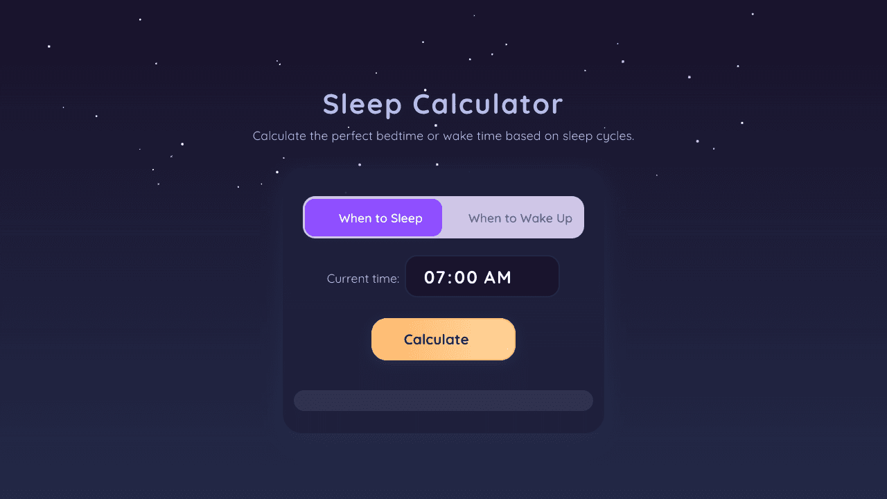 Sleep Calculator