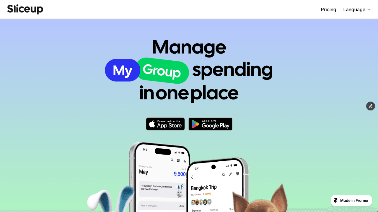 Sliceup website screenshot