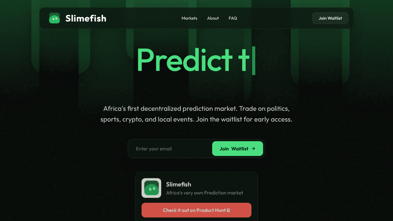 Slimefish website screenshot