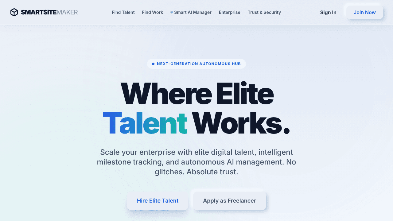 Smart Site Maker website screenshot