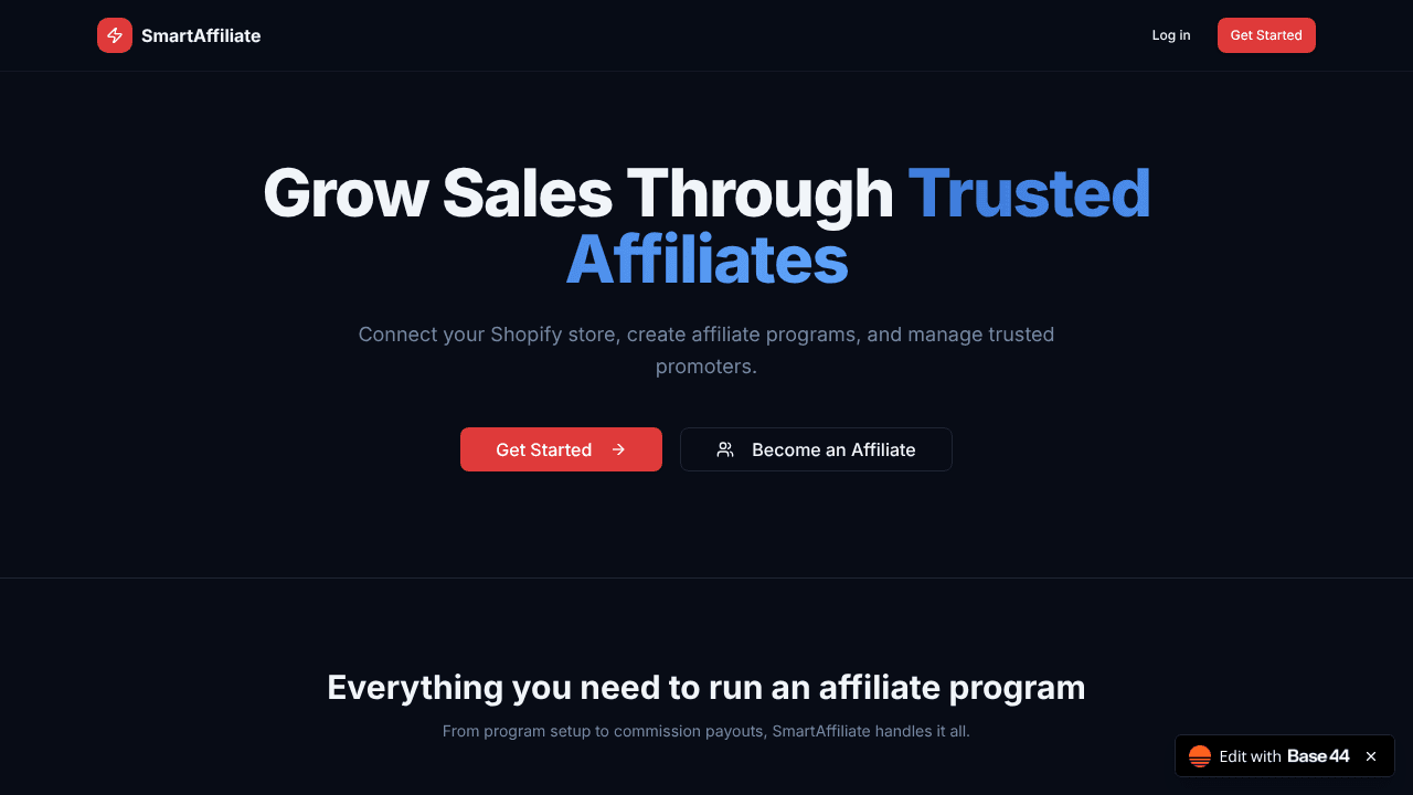 SmartAffiliate website screenshot