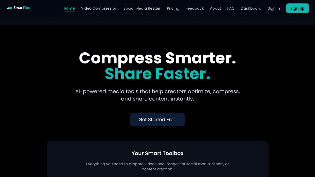 SmartFlex website screenshot