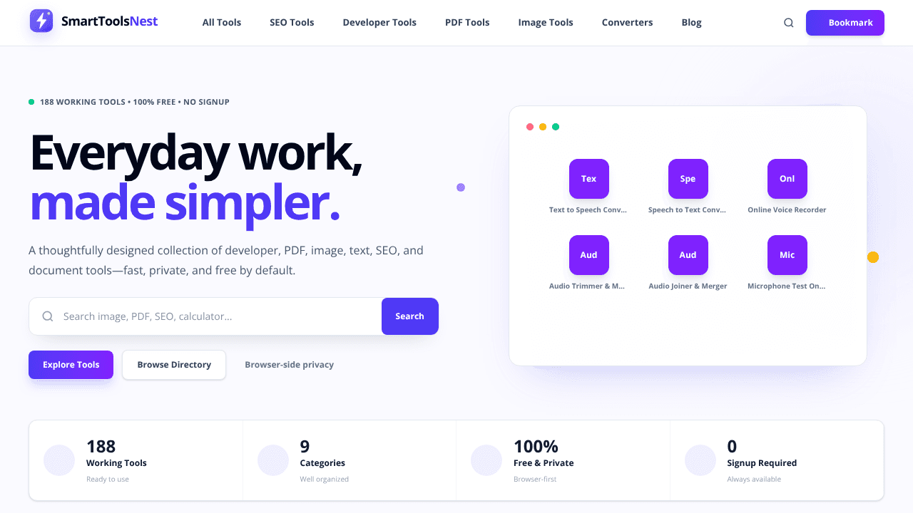 SmartToolsNest website screenshot