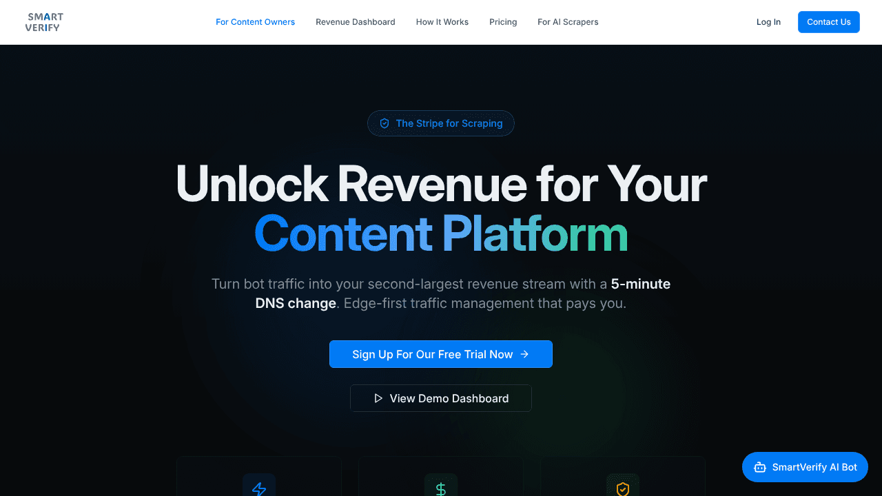 SmartVerify DataExchange website screenshot