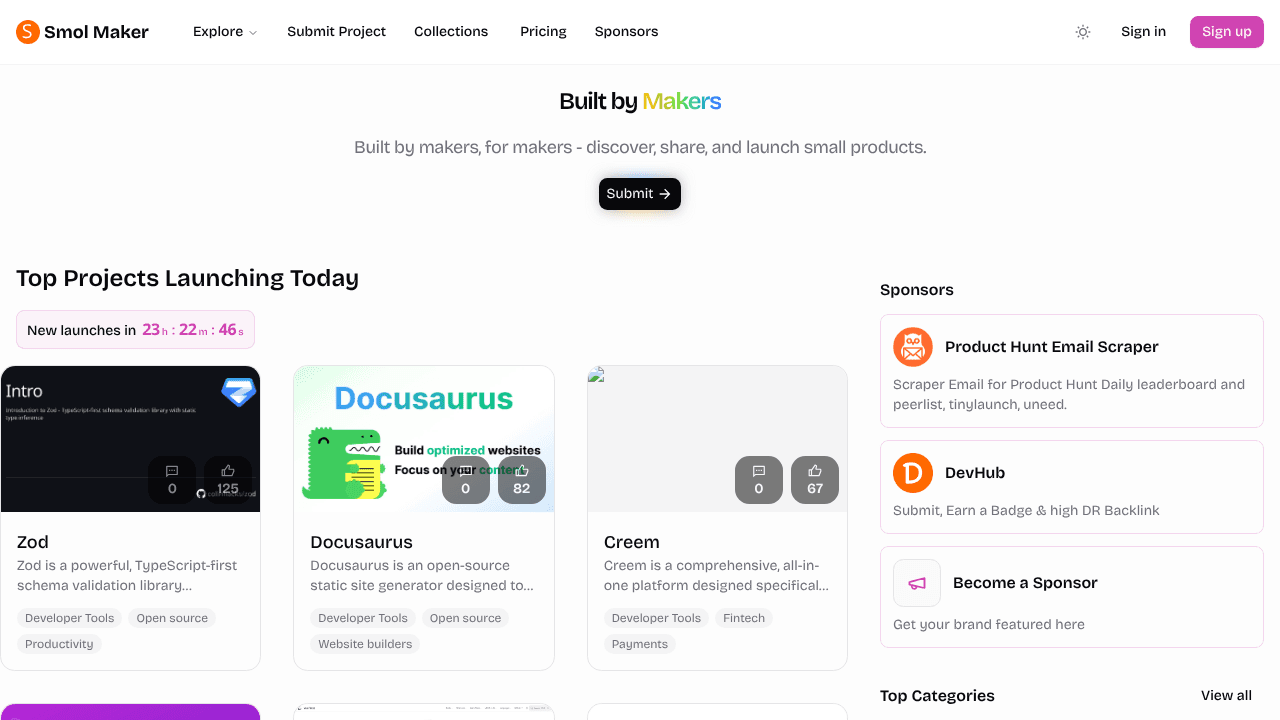 Smol Maker website screenshot