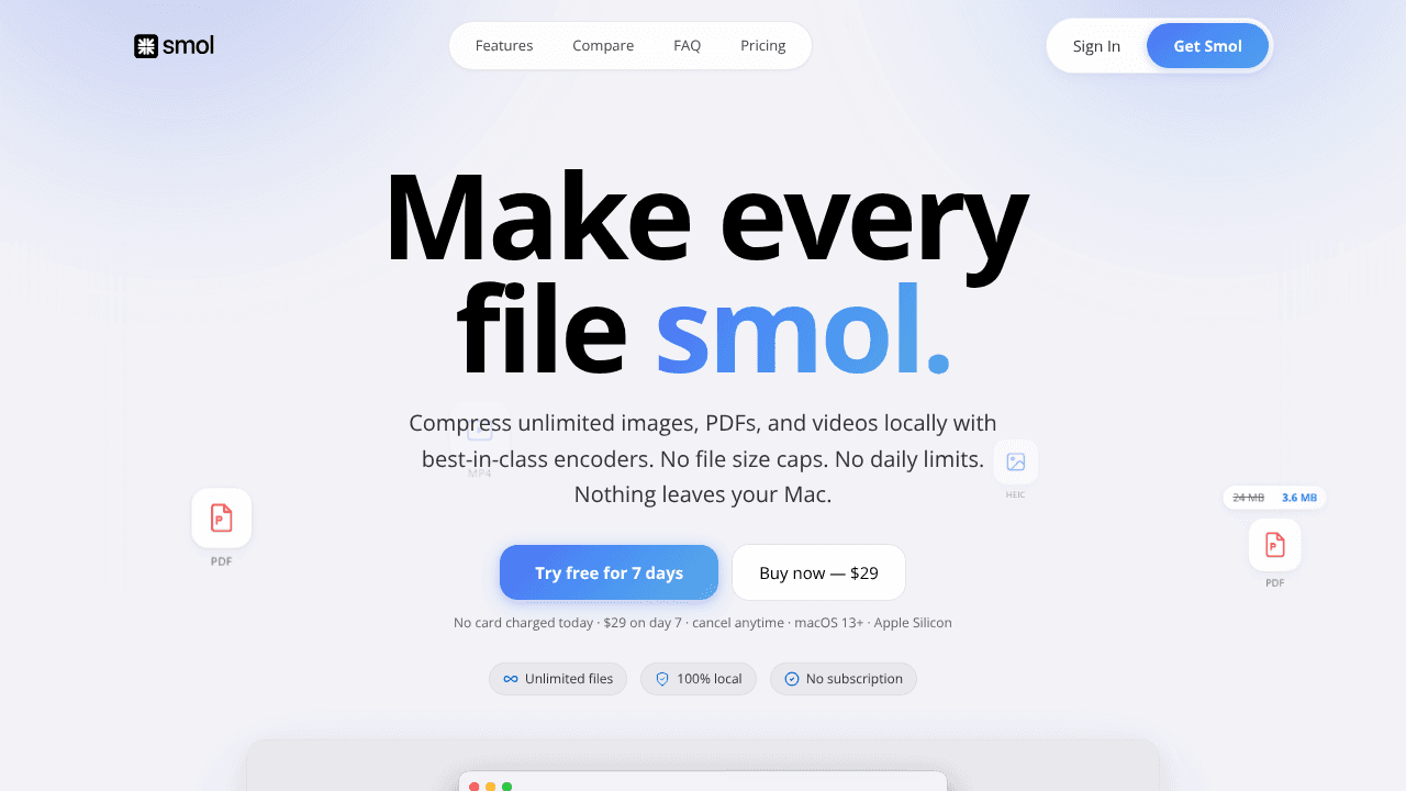 Smol website screenshot