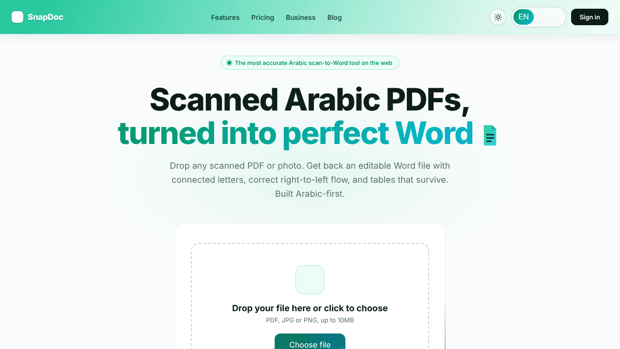 SnapDoc website screenshot