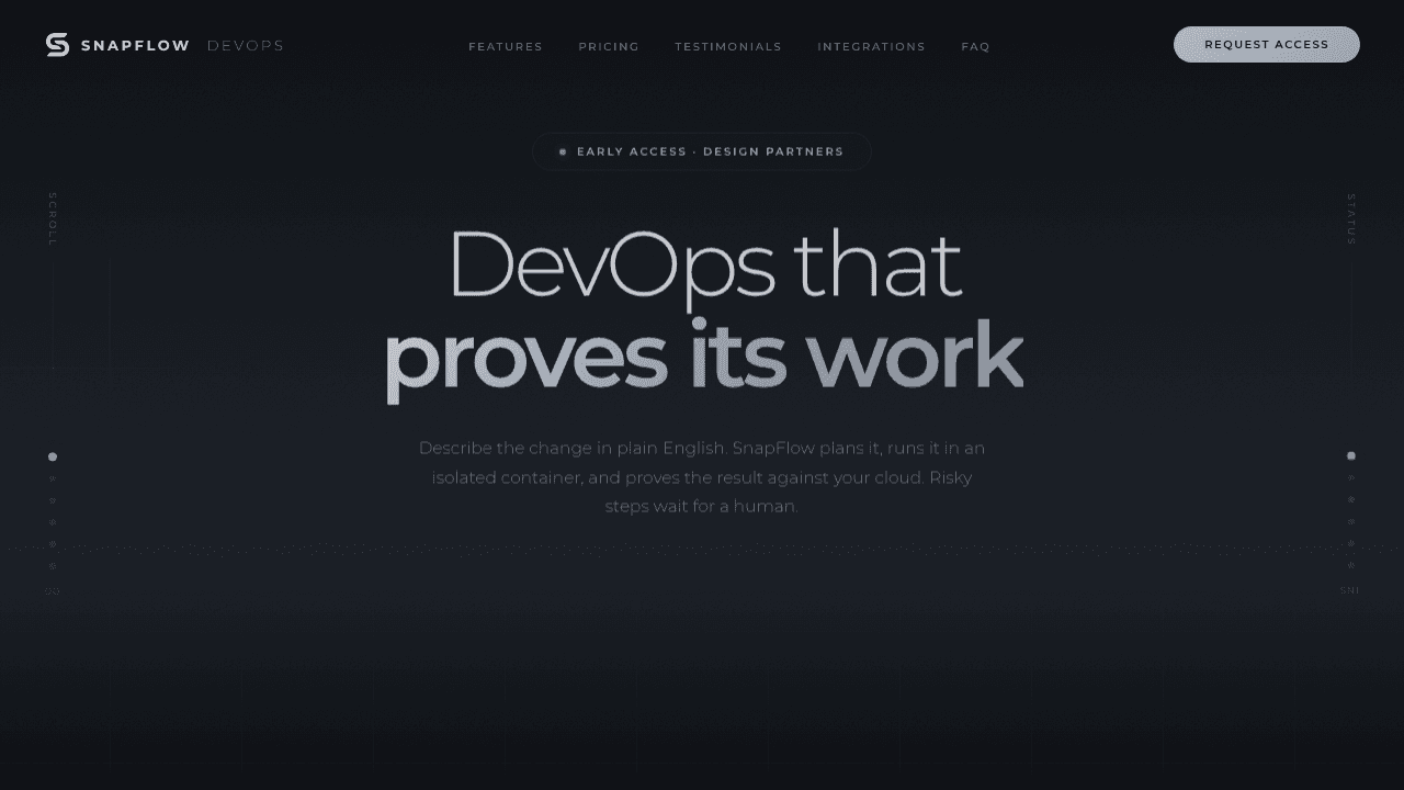 SnapFlow website screenshot