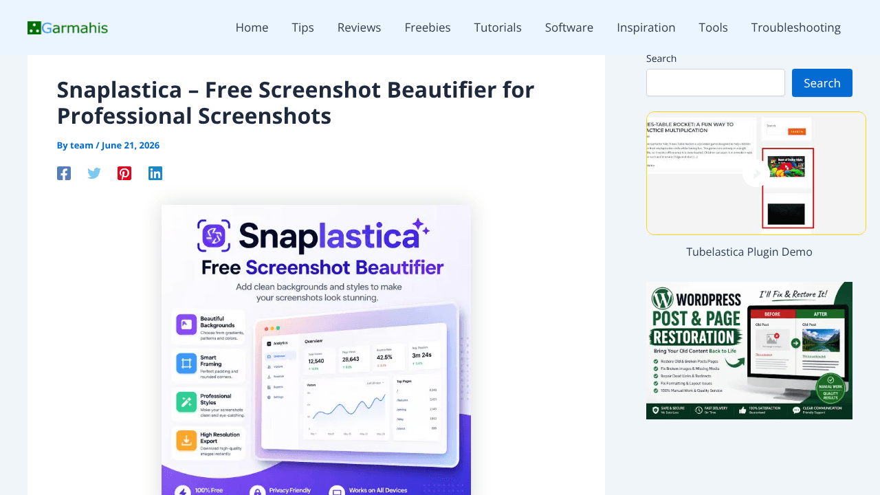 Snaplastica website screenshot