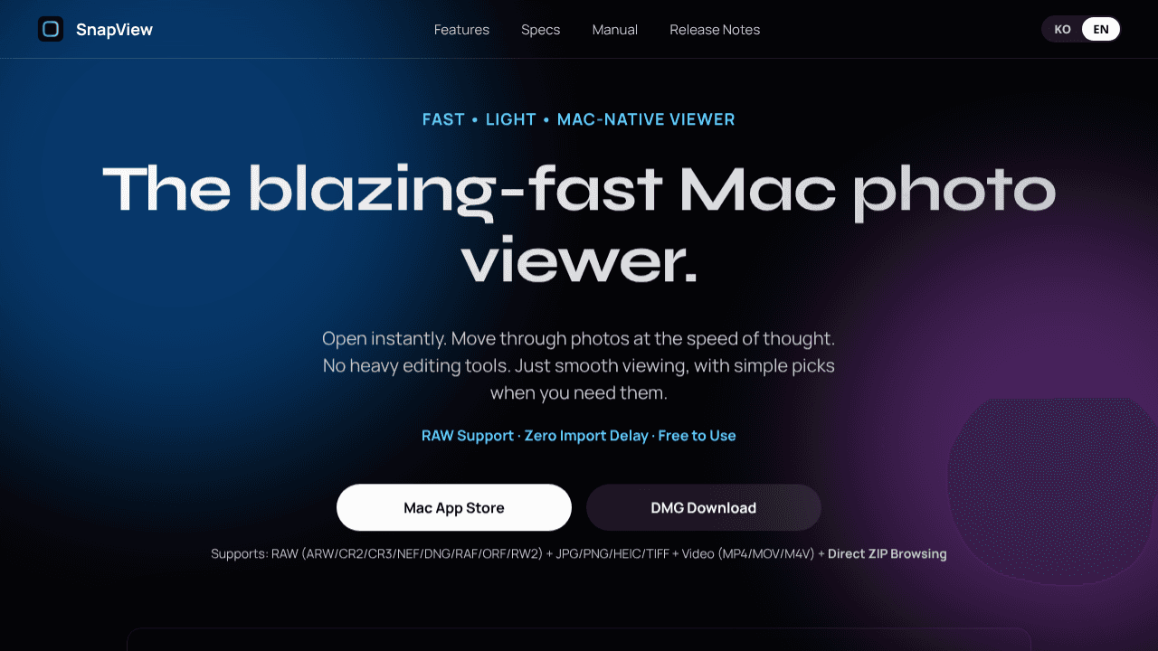 SnapView: Fast Image Viewer website screenshot