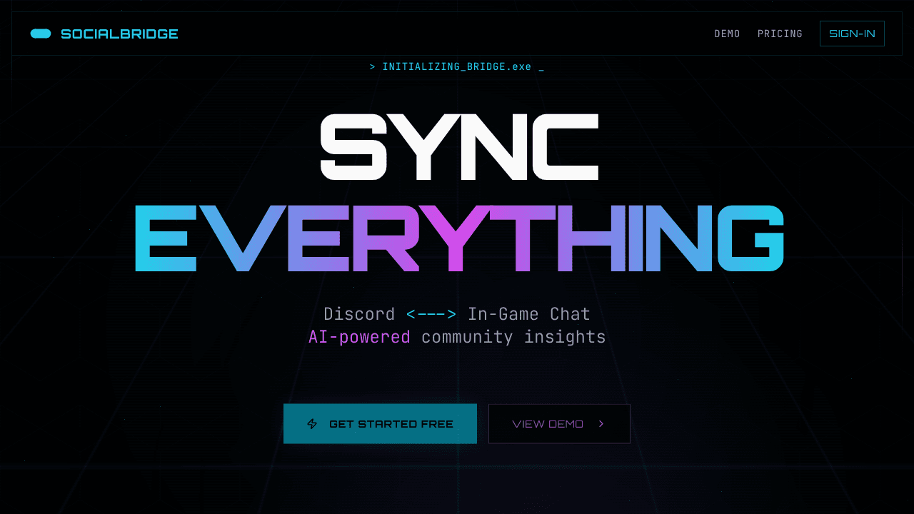 SocialBridge website screenshot