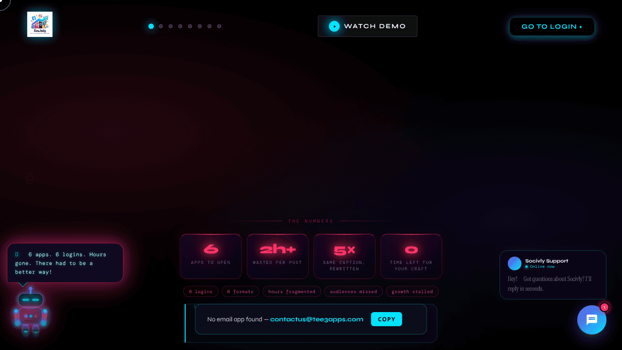 Socivly website screenshot